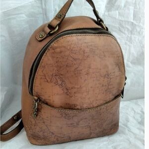 Patricia Nash Tan Leather Backpack